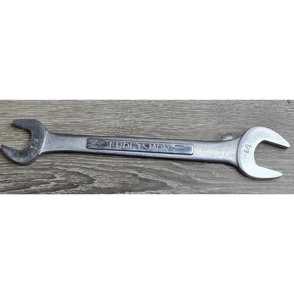 Vintage Craftsman 44584 -VV- Open End Wrench 3/4" x 7/8" USA Made